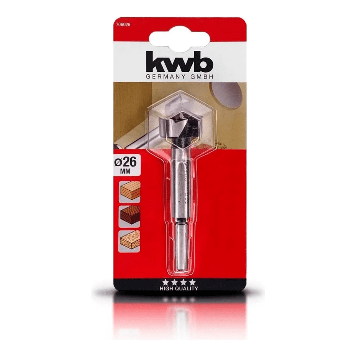 MECHA FORSTNER FRESA PARA MADERA 26 MM KWB - Cod. 706026 - Imagen 2