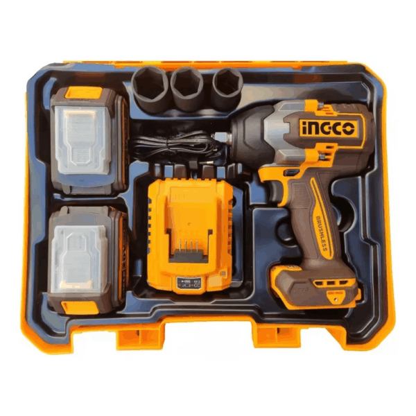 LLAVE IMPACTO INGCO CON 2 BAT Y 1 CARG - COD CIWLI2085-4 - Imagen 2