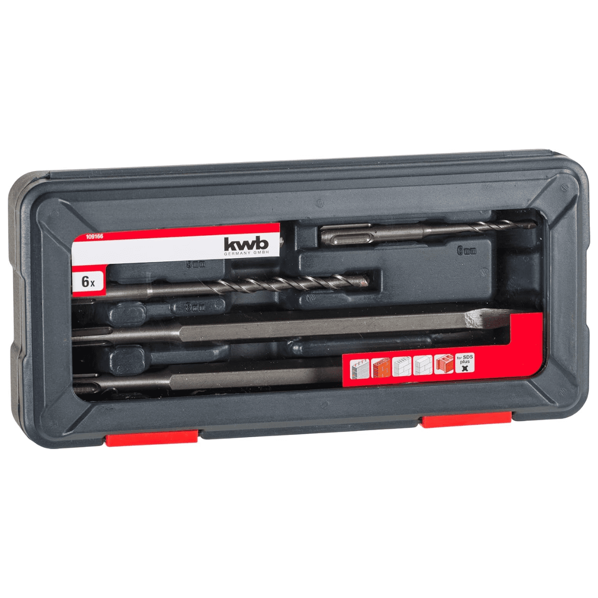 SET 6 PIEZAS MECHAS SDS PLUS CINCELES KWB - Cod. 109166 - Imagen 2