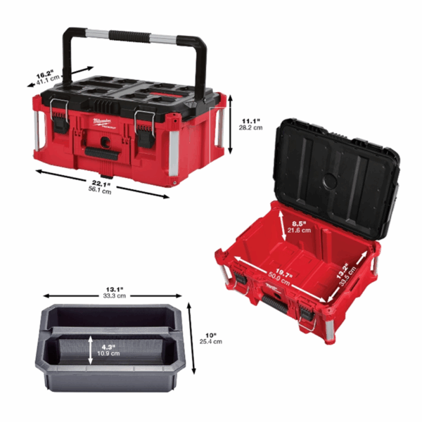 PACKOUT CAJA DE HERRAMIENTAS REFORZADA ALTA MILWAUKEE - Cod. 4822-8425 - Imagen 2